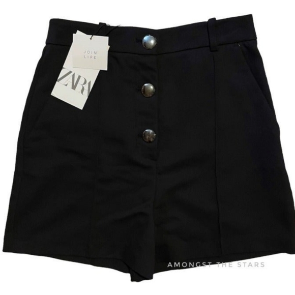 Women's Zara Black Shorts Medium - Picture 4 of 6